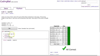 Codingbat - sum2 Python