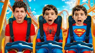 قضينا يوم كامل بأكبر مدينة ملاهي في العالم   زين وزياد صارو أبطال خارقين    سوبر مان و سبايدر مان    دندنها