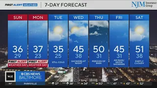 Clouds to increase Saturday overnight with rain developing by early morning in Maryland