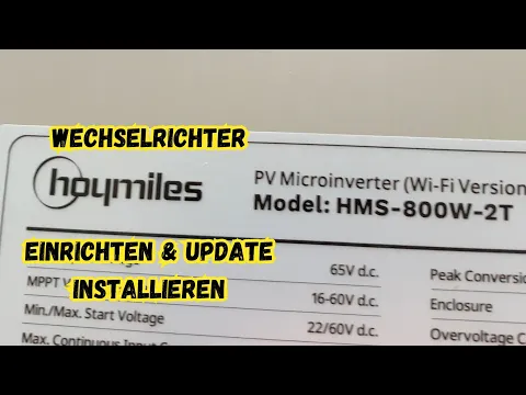 Download MP3 Hoymiles HMS 800-2T einrichten Solar-Wechselrichter