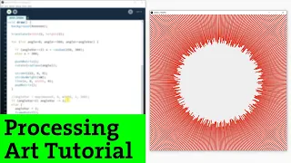 Ep 27 Processing tutorial Generative Circles 4A with Line and Random Creative Coding