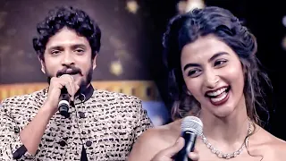 pooja hegde loving vasishta simhas unique voice at siima