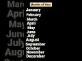 Download Lagu Months of Year || January February #shorts