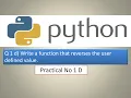 reverses the user defined value Python Practical Python Tutorial for beginners