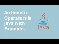 Arithmetic Operators in Java Lecture 8 Learn Programming