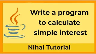 Write a program to calculate simple interest in Java Bluej Java Program