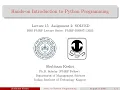 Full Python Course Lecture 15 Dictionaries Recursion Binary Search Live Coding