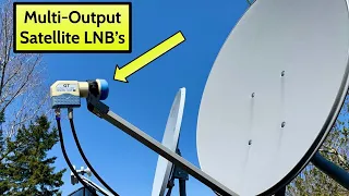 Multi Output KU Satellite LNB Connect Multiple Receivers To A Single Satellite Dish 