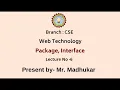 Web Technology Package Interfac AKTU Digital Education