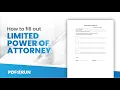 How to Fill Out Limited Power of Attorney Online PDFRun