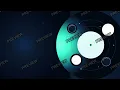 4K Loop Motion Background Navy Blue Aquamarine Ice Blue circular floating tech orbs - Pickay