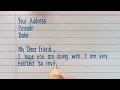 How to write a letter to a friend | Informal Letter | Letter Writing in English