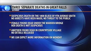 Three people dead in separate Saturday incidents in Great Falls