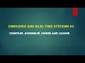 EMBEDDED AND REAL-TIME SYSTEMS--COMPILER ASSEMBLER LINKER LOADER