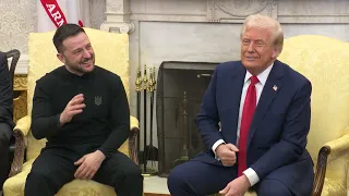 President Trump and Ukrainian President Zelenskyy in Oval Office Feb 28 2025