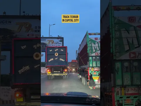 Trucks Rash Driving without Number plate in Capital City of India