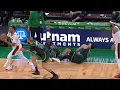 Jaylen Brown and Jayson Tatum dangerously collide and both head to the locker room