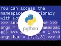 What is the right way to treat Python argparse Namespace as a dictionary
