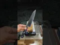 Lagu 3,1 menit!! Cepat, tajam, rapih Asah Pisau Chef Jepang Shimomura Murato 59Hrc, Naniwa Workstone 3K🔪💪