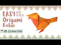 Origami Robin Bird Easy 4K Tutorial Mr Elephant Papa