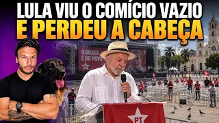 FLOPOU: LULA É XINGADO, VÊ COMÍCIO VAZIO E SURTA NO PALANQUE!