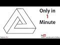 how to draw impossible triangle in one minute