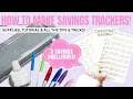 How to Make Laminated Trackers 3 Different Savings Challenges Tutorial Supplies Tips Tricks