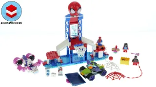 LEGO Spidey and his amazing Friends 10784 Spider-Man Webquarters Hangout - LEGO Speed Build Review