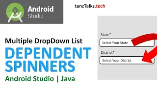 Complete Tutorial Create State-District Dependent Nested Spinner DropDown List Android Java