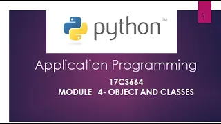 17CS664 PYTHON Module - 4 Part