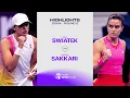 Maria Sakkari vs Iga Swiatek 2025 Doha Round 2 WTA Match Highlights