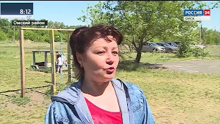 В одном из сёл Омского района бродячие собаки оккупировали детскую площадку