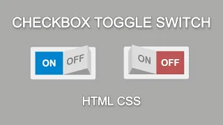 Checkbox Toggle Switch - HTML CSS