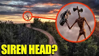 ¡El dron captó a Siren Head corriendo en la vida real! Se dio cuenta de la presencia de mi dron.