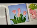 Download Lagu Acrylic painting tulip flowers/acrylic painting tutorial/acrylic painting for beginners tutorial