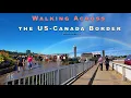 Walking Across the US-Canada Border Rainbow Bridge Niagara Falls 4K U