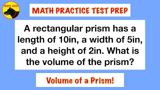 Math Practice Test Prep 6 Volume of a Rectangular Prism