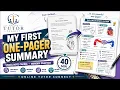 My First One-Pager Summary Visual Note-Taking Memory Practice Online Tutor Connect