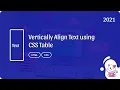 How to Vertically align text using CSS table