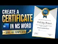 How to Make a Stunning Certificate from Scratch and Save It as a Template