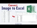 How to Convert Image to Excel Sheet