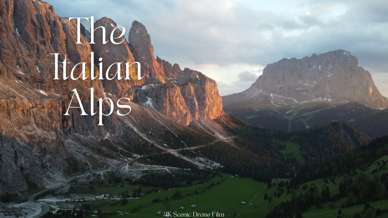 The Stunning Dolomites of Italy - 4K Scenic Relaxation Film with Lofi Music (Fly with me)