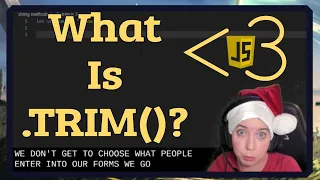 What is trim String Method JavaScript in LESS-THAN 3 Minutes Beginner JavaScript Series