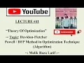 Davidon-Fletcher Powell Method in Optimization Technique Algorithm