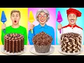 Me vs Grandma Cooking Challenge Chocolate Food Challenge by Multi DO Smile