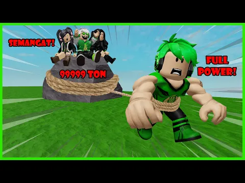 Video Thumbnail: Latihan Otot & Kecepatan Demi Menarik Batu Raksasa Super Berat - Roblox Pull A Rock
