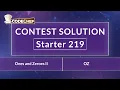 Ones and Zeroes II OZ Starter 219 CodeChef Solution