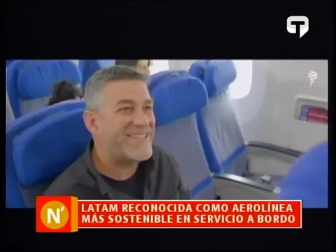 Latam reconocida como aerolínea más sostenible en servicio a bordo