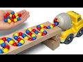 Download Lagu Marble Run Race ☆ HABA Slope \u0026 Retro Makita Truck, Excavator, Garbage Truck, Dump Truck, Ambulances