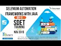Selenium Automation Frameworks with Java Day 01 SDET Training Nov 2019